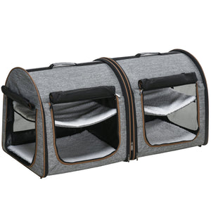 English Elm PawHut Elevated Cooling Dog Cot 36" x 30" Lightweight Breathable Mesh Bed, 7" Raised Comfort for Pets Gray W2225P173812