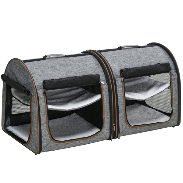 English Elm PawHut Elevated Cooling Dog Cot 36" x 30" Lightweight Breathable Mesh Bed, 7" Raised Comfort for Pets Gray W2225P173812