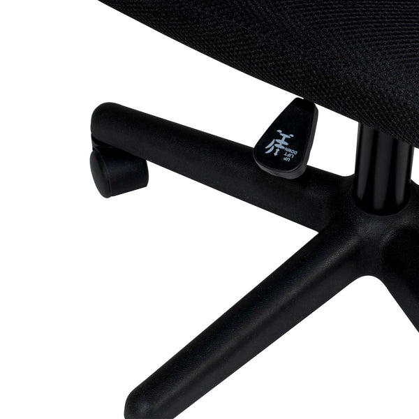 English Elm Elegant Mesh Office Chair Black Breathable Ergonomic Desk Seat with Height Adjustment, Wheels, Supportive Comfort HS00F1677-ID-AHD