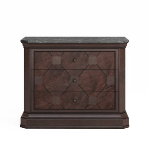 A.R.T. Furniture Revival Bachelor’S Chest - Traditional Napa Mahogany With Charcoal Marble Top & Cedar-lined Drawers Brown Rubberwood Solids,Quarter Mahogany Veneer,Stone,Resin,Metal 328158-1730