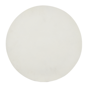 Tondo Modern Black & White Accent Table with Glass Top - Stylish Cast Aluminum Design for Any Space