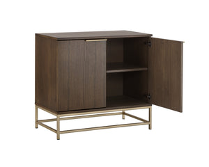 Sunpan Rebel Sideboard - Modern Solid Oak Storage Unit with Elegant Soft Close Doors and Stylish Design Small - 35.5W x 19D x 32.25H