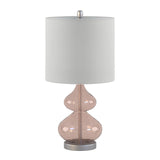 510 Design Ellipse Casual Curved Glass Table Lamp, Set of 2 5DS153-0020 Pink