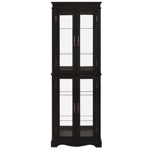 English Elm Lighted Curio Display Cabinet - Elegant Glass Storage With Ambient Lighting For Wine, Toys & More W2275P292640