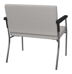 OSP Home Furnishings Bariatric Big Tall Guest Chair with Titanium Frame for Medical Waiting Rooms 500 Lb BC9603-K003