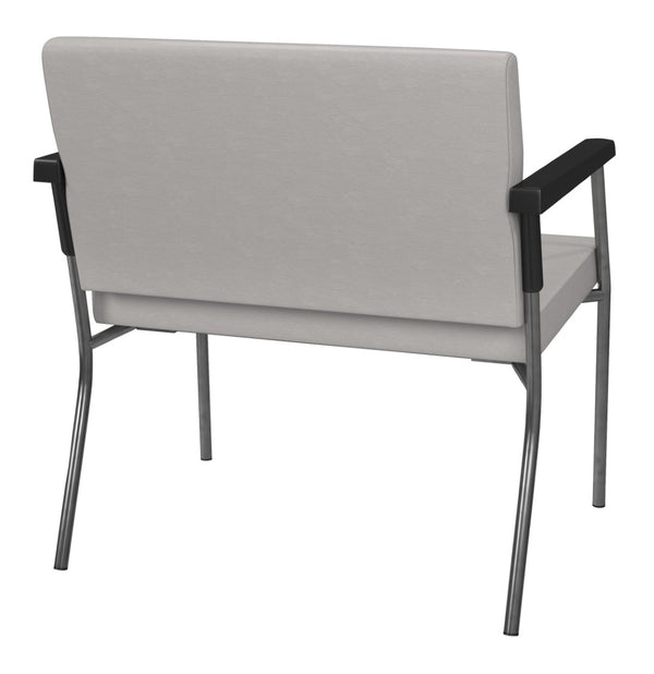 OSP Home Furnishings Bariatric Big Tall Guest Chair with Titanium Frame for Medical Waiting Rooms 500 Lb BC9603-K003