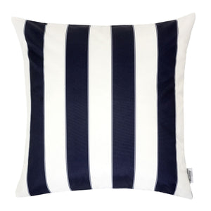 English Elm Horizon Stripe Pillow - Versatile Indoor/Outdoor Accent In Navy, Weather-Resistant & Stylish Comfort B357P367225