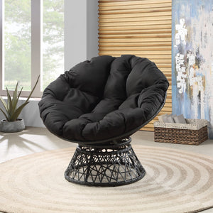 OSP Home Furnishings Papasan Chair Black
