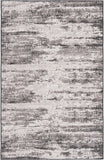 Unique Loom Outdoor Modern Cartago Machine Made Abstract Rug Charcoal, Ivory 5' 3" x 7' 10"