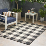 Christopher Knight Home® Crossroads Outdoor Check Area Rug, 5'3