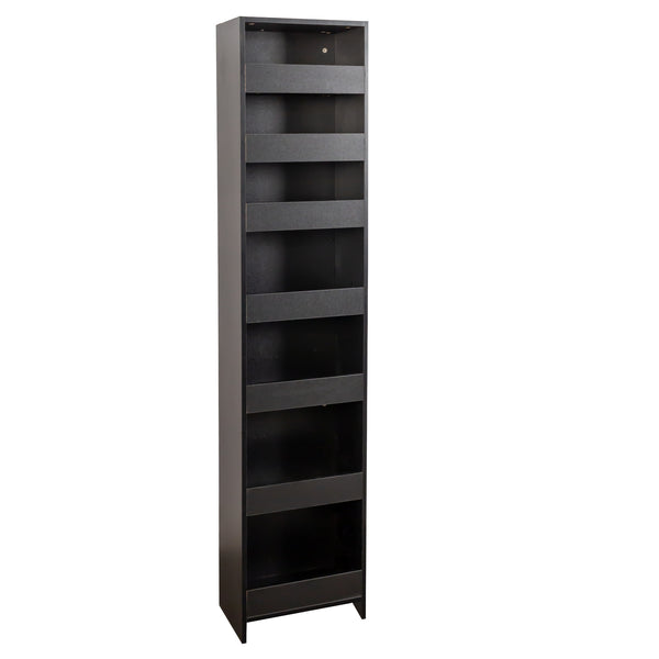 English Elm 7 Slim 7-Tier Pull-Out Storage Organizer for Narrow Spaces — 7.87" Wide Space-Saving Shelf Unit W331P366090