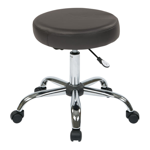 OSP Home Furnishings Pneumatic Saddle Stool Ergonomic Height Adjustable Seat for Drafting Lab Studio Work Dillon Graphite ST428V-R111
