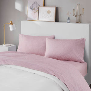 English Elm Printed Cotton Flannel Sheet Set Queen - Ultra-Soft Brushed Fabric, Deep Pocket Fitted, Cozy Warmth Pink 11.81 L x 9.84 W x 3.94 H B035P294483