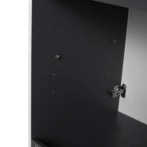 English Elm 30" Modern Freestanding Bathroom Vanity with Integrated Basin, Adjustable Shelf & 3 Metal Handles White W999P241065