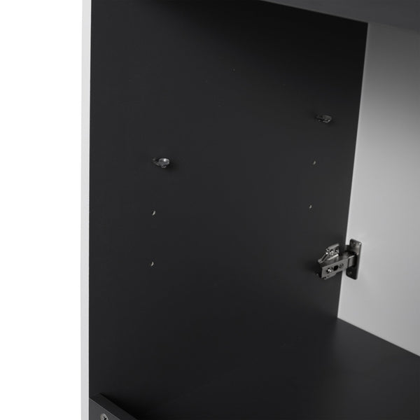 English Elm 30" Modern Freestanding Bathroom Vanity with Resin Sink, Soft-Close Doors, Adjustable Shelf, Durable Plywood Finish White W999S00271