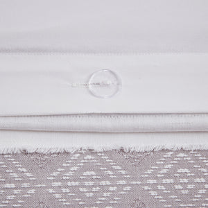 English Elm King/Cal Striped Clipped Jacquard Duvet Cover Set – Taupe Gray Geometric Design, Antimicrobial Reverse B03597384