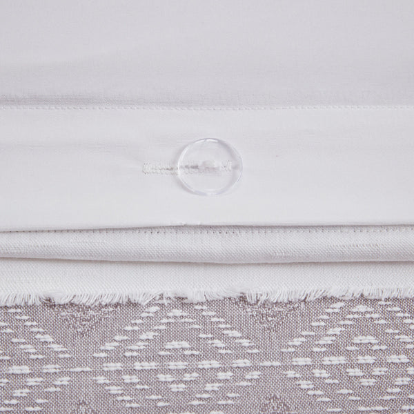 English Elm King/Cal Striped Clipped Jacquard Duvet Cover Set – Taupe Gray Geometric Design, Antimicrobial Reverse B03597384