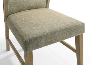 English Elm Elena Linen Upholstered Dining Chairs Set of 2 with Solid Rubberwood Farmhouse Legs B2749P413305