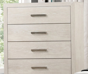 English Elm Transitional Tall Chest Acacia Wood Dovetail Drawers Light Gray Bedroom Storage B2741P434090