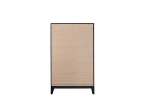 English Elm Glasgow Five-Drawer Chest with Dovetail Construction and Smooth Glides for Ample Organized Storage Black 49 L x 34 W x 19 H B078P349543