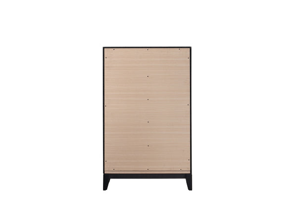 English Elm Glasgow Five-Drawer Chest with Dovetail Construction and Smooth Glides for Ample Organized Storage Black 49 L x 34 W x 19 H B078P349543