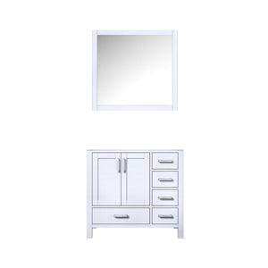 English Elm White Bath Vanity With 34 In. Mirror, 36 In. W X 22 In. D, Elegant Design & Ample Storage Solutions B2731S00506-GIGA