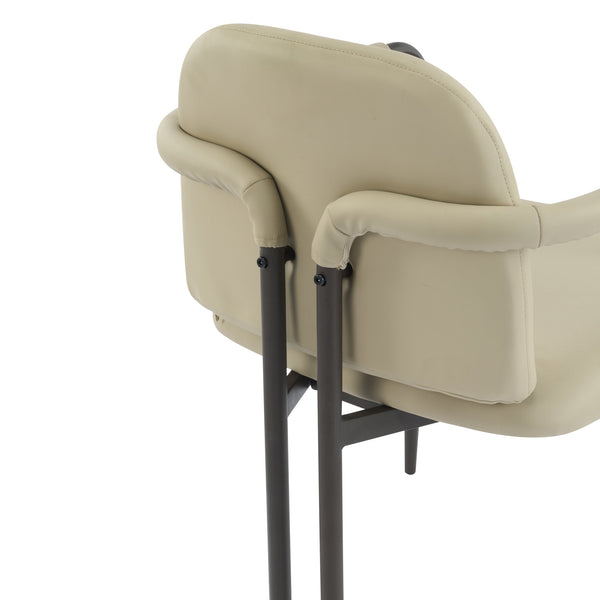 English Elm Christopher Knight Home® - Dinning modern iron-frame dining chair set of 2 with durable fabric seats, compact, stylish and sturdy Espresso,khaki N771P247180V