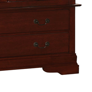 English Elm Elegant Cherry Wood Armoire with Spacious 78"H x 40"W x 24"D Storage, Durable Cherry Finish, Classic Design B078S00025