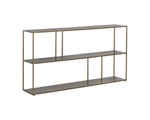 Sunpan Eiffel Low Bookcase - Stylish Iron Design with Anti-Tipping Kit for Modern Living and Office Spaces Large - 60W x 12D x 31H