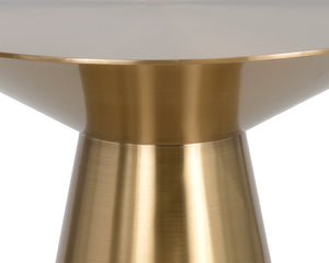 Sunpan Carmel End Table - Stunning Tapered Design for Contemporary Living Spaces, Perfect for Home or Office Yellow Gold
