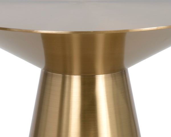 Sunpan Carmel End Table - Stunning Tapered Design for Contemporary Living Spaces, Perfect for Home or Office Yellow Gold