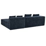 English Elm Modern Large Removable Modular Sofa, 3-Piece Set With Free Combination, Includes 4 Cushions, Ideal For Living Room, Bedroom, Apartment