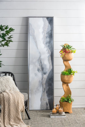 English Elm 70.9X19.7" 'See The Vision' Hand-Painted Gray Landscape Wall Art For Calming Home Décor & Focal Point W2078P313338