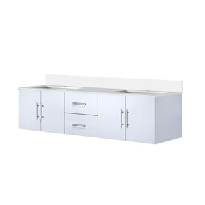 English Elm Glossy Solid Wood Double Bath Vanity 72" W x 22" D with Cultured Marble Top, Soft-Close Storage Durable B2731P258715
