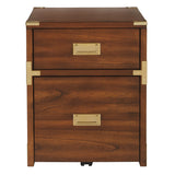 OSP Home Furnishings Wellington 2 Drawer File Cabinet Toasted Wheat