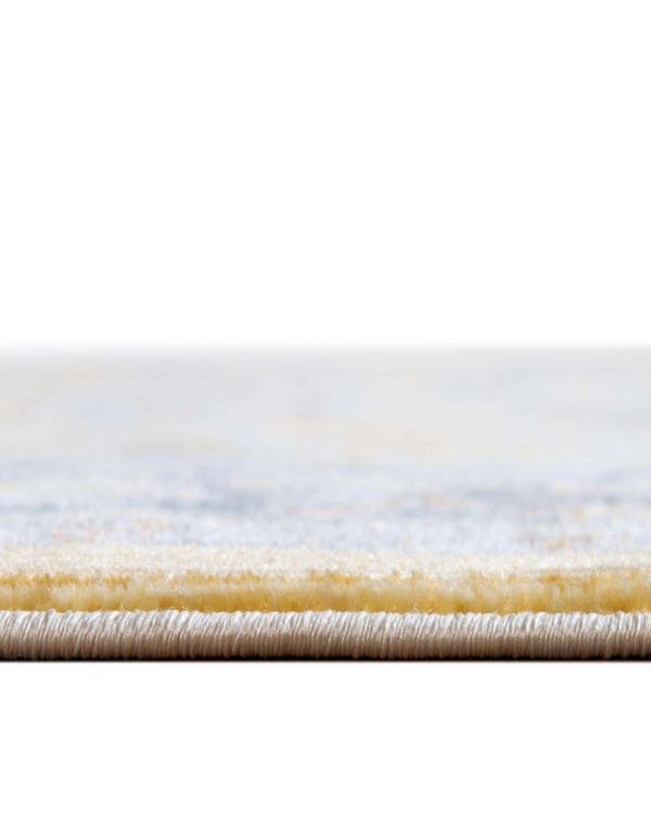 Unique Loom Baracoa Prado Machine Made Border Rug Yellow, Ivory/Gray 7' 10" x 10' 0"