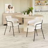 Marcel Dining Chair - Set of 2 Cream 109663 Zuo Modern