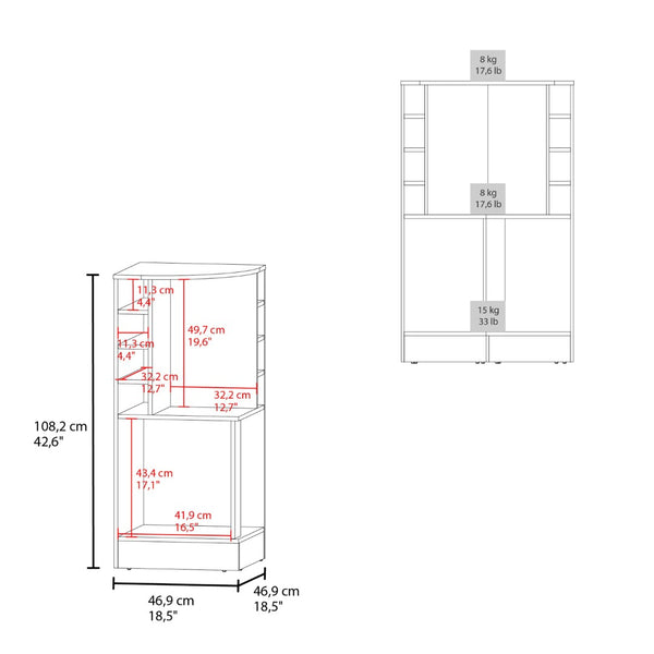 English Elm Wenge Corner Bar Cabinet With Bottle Rack & Sleek Open Shelves – Perfect For Small Spaces! B062P290257-GIGA