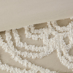 English Elm Full/Queen Laetitia Tufted Cotton Chenille Medallion Duvet Cover Set – Boho Shabby Chic, OEKO-TEX Certified B03597349