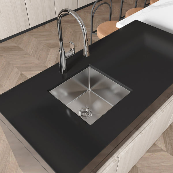 English Elm Stainless Steel Handmade Undermount Kitchen Sink Nano Gray Brushed Single Bowl T3177P286044