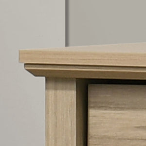 English Elm Elettra Six Drawer Wide Dresser Light Oak Laminate with Matte Black Hardware B2749P413341