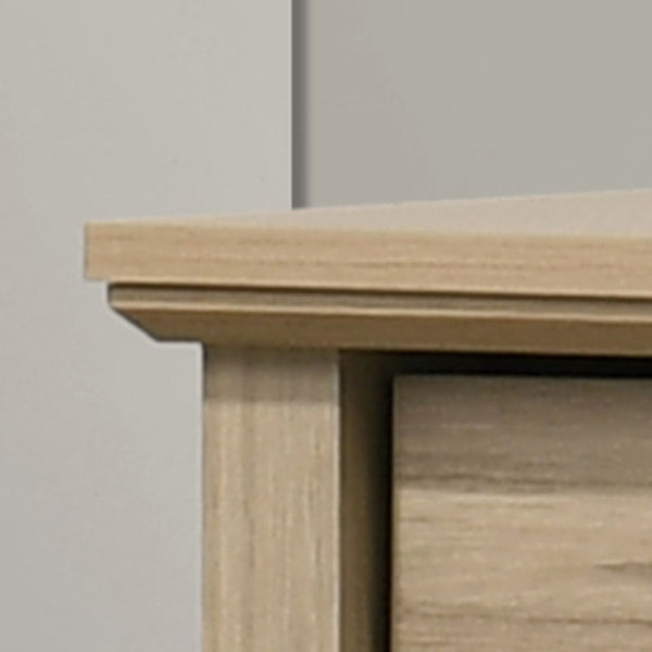 English Elm Elettra Six Drawer Wide Dresser Light Oak Laminate with Matte Black Hardware B2749P413341