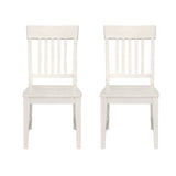 English Elm Wallace & Bay - Wallace & Bay  Haidel White Slat Back Dining Chairs, Set Of 2