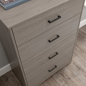 English Elm 4-Drawer Chest In Elegant Brown Finish - Stylish Storage Solution For Any Room, Compact & Durable B356P367766