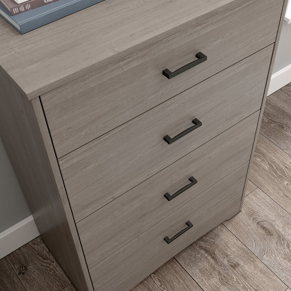 English Elm 4-Drawer Chest In Elegant Brown Finish - Stylish Storage Solution For Any Room, Compact & Durable B356P367766