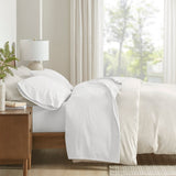 Clean Spaces 300TC BCI Cotton Casual 300TC BCI Cotton Sheet Set CSP20-1503 White