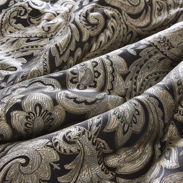 English Elm 12 Madison Park Aubrey 12-Piece Queen Comforter Set Paisley Jacquard with 200TC Cotton Sheets, Gold Accents Black 12.8 L x 18.7 W x 13.98 H B035128820