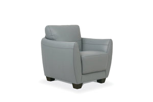 English Elm Valeria Italian Leather Accent Chair Solid Wood Frame Contrast Stitching Flared Arms B2726P418641