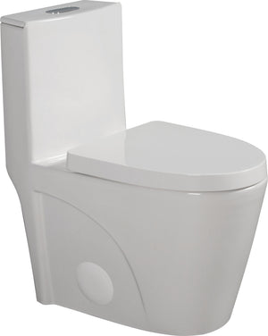 English Elm One-piece Elongated Porcelain Toilet Dual Flush Ada Comfort Height Soft Close Seat W1920P425613