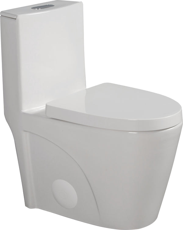 English Elm One-piece Elongated Porcelain Toilet Dual Flush Ada Comfort Height Soft Close Seat W1920P425613